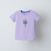 Girls Ice-Cream Embroidery T-shirt & Shorts Set