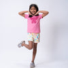 Girls Pink Butterfly T-shirt & Floral Shorts Set