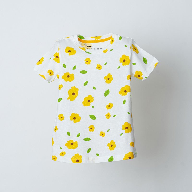 Girls Poppy Floral T-shirt & Pink Shorts Set