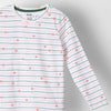 Girls White Printed T-shirt & Pink Shorts Set