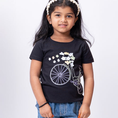 Bicycle Embroidery Tshirt