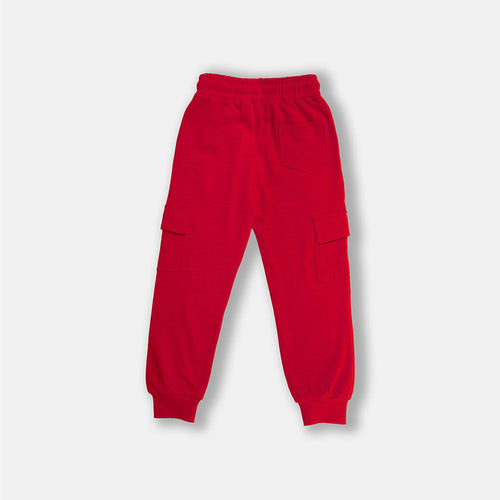 Red Knit Joggers - alt view
