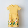 Peach Applique Dress