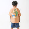 Peach Tropical Printed Tshirt