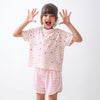 Pink Striped T-shirt & Shorts Set