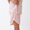 Pink Striped T-shirt & Shorts Set