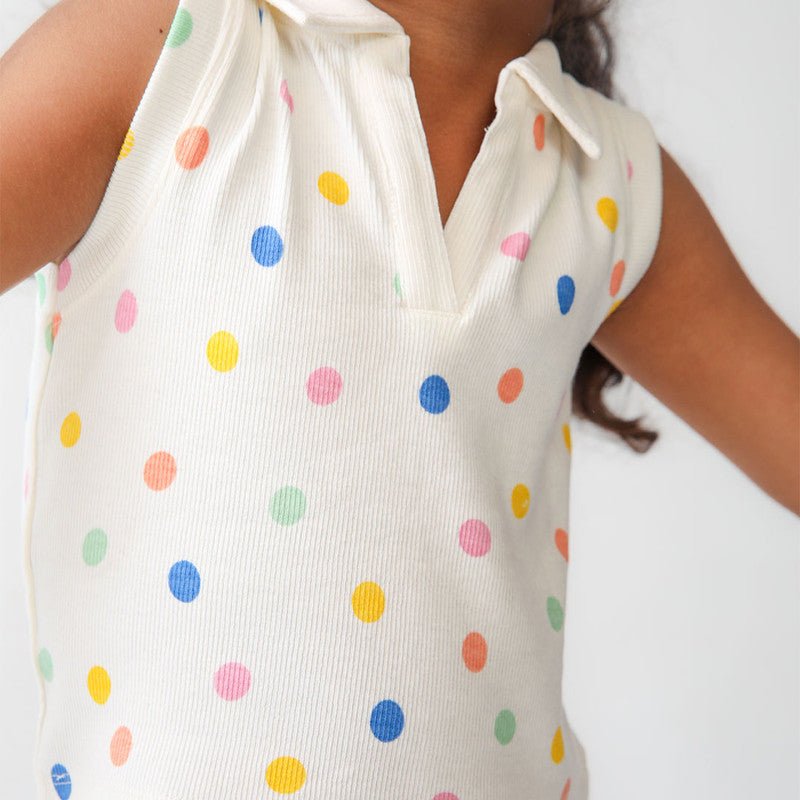 Polka Dot Polo Tank
