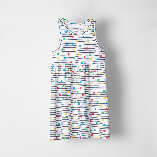 Printed Polka Dress