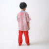 Red-Blue Stripe Graphic Tshirt