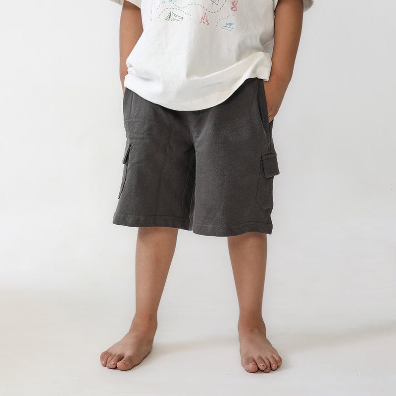 Solid Dark Grey Shorts
