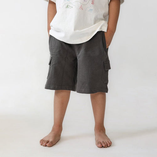 Solid Dark Grey Shorts