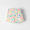 White Printed Shorts