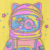 Yellow Astronaut T-shirt & Pink Applique Shorts Set